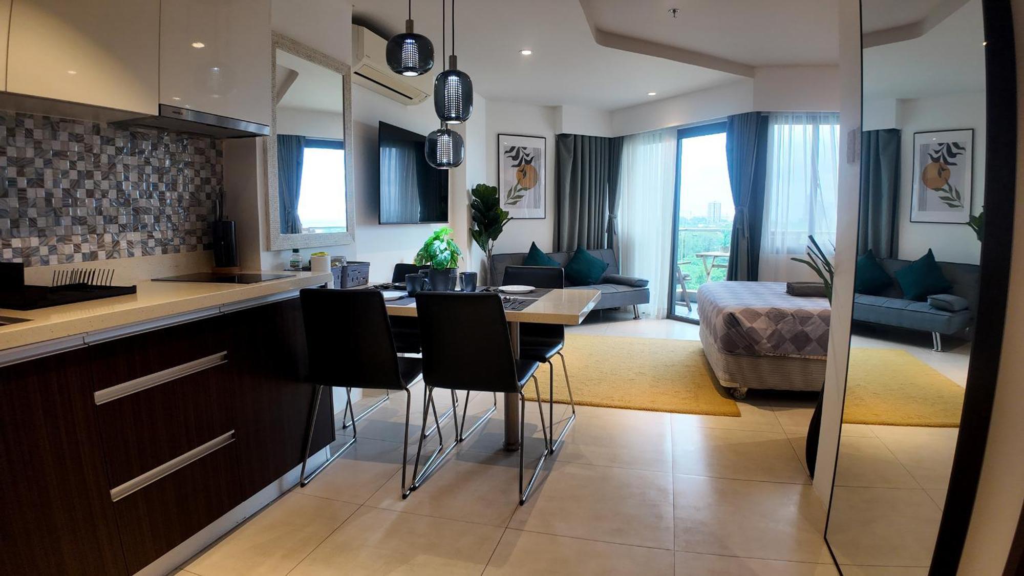 Dominiks Stylish Resort Gem Ocean View Pool Queen Bed At Tambuli 8 Floor Fast Wifi Μακτάν Εξωτερικό φωτογραφία